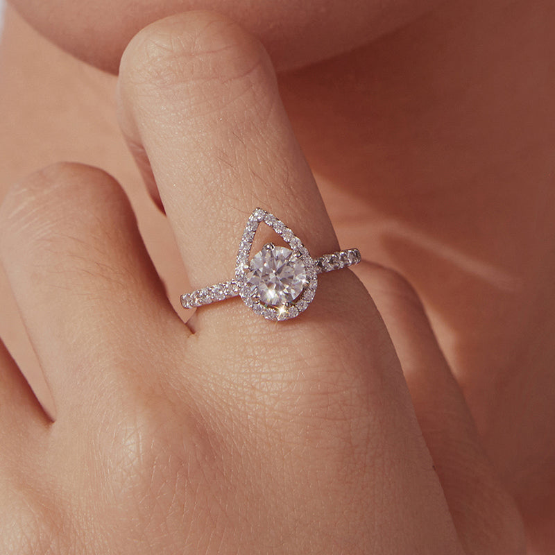 Negative Space Halo Ring