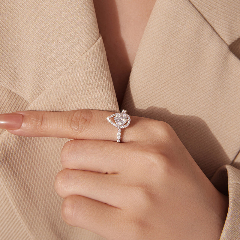 Negative Space Halo Ring