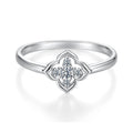 Quatrefoil Moissanite Ring|BAMOER