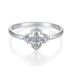 Quatrefoil Moissanite Ring|BAMOER