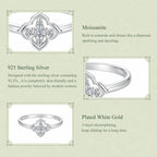 Quatrefoil Moissanite Ring|BAMOER