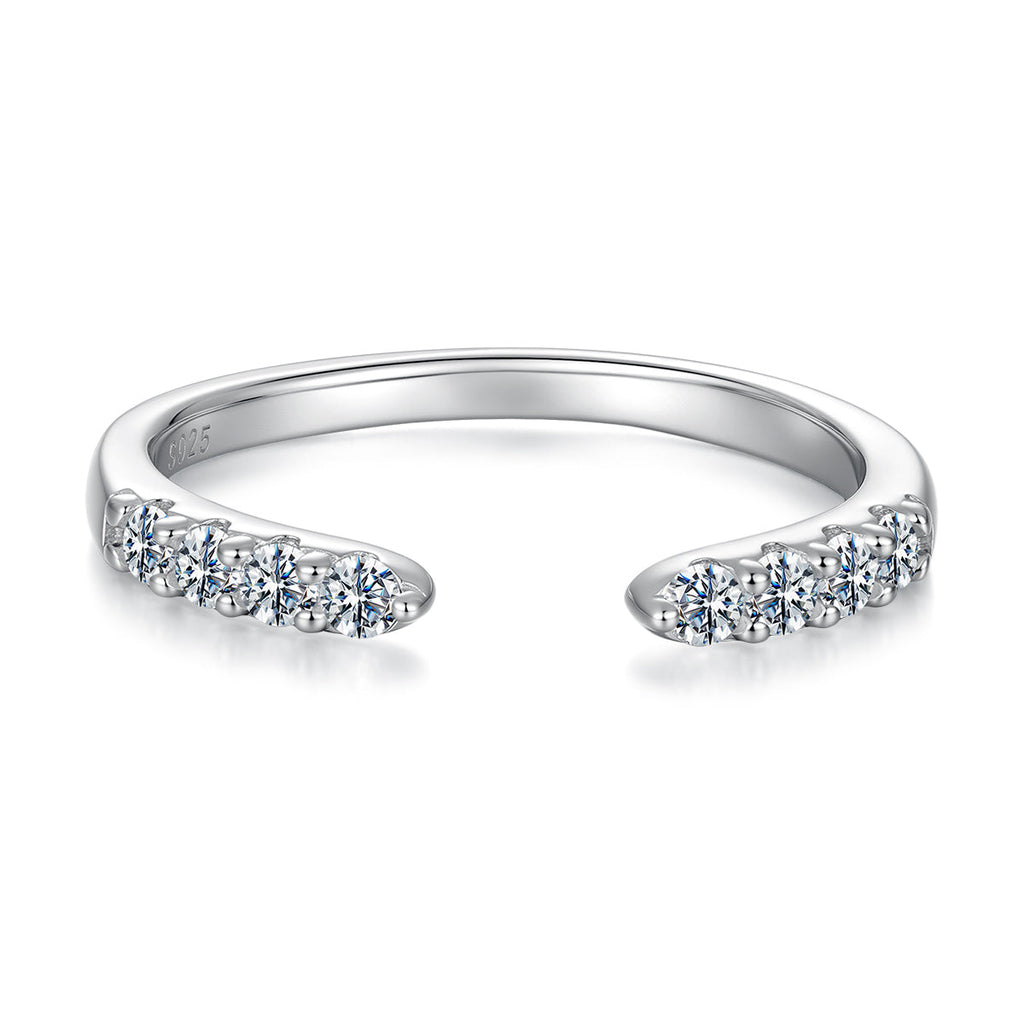Open-End Moissanite Band|BAMOER