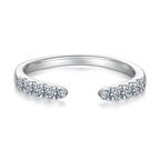 Open-End Moissanite Band|BAMOER