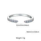 Open-End Moissanite Band|BAMOER