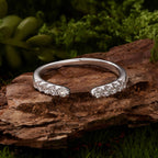 Open-End Moissanite Band|BAMOER