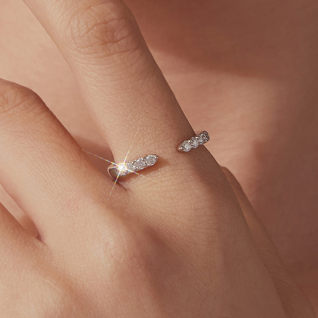 Open-End Moissanite Band|BAMOER