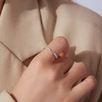 Open-End Moissanite Band|BAMOER