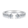 Twin-Stone Open Ring|BAMOER