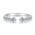 Twin-Stone Open Ring|BAMOER