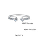Twin-Stone Open Ring|BAMOER