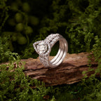 BAMOER Round Halo Stackable Ring