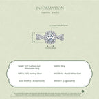 Halo Cushion Moissanite Ring|BAMOER