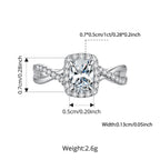 Halo Cushion Moissanite Ring|BAMOER