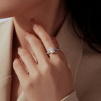 Halo Cushion Moissanite Ring|BAMOER