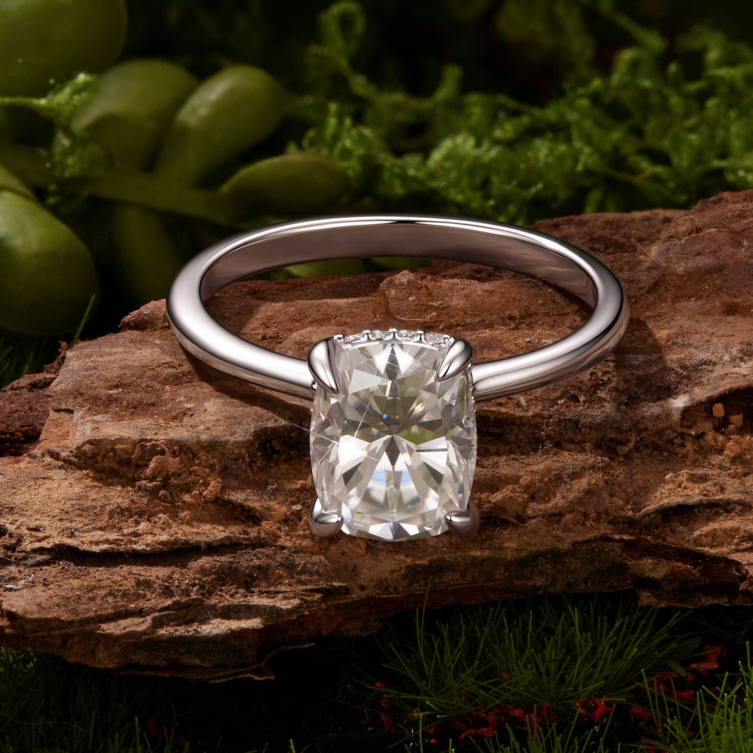 Grand Cushion Statement Ring|BAMOER
