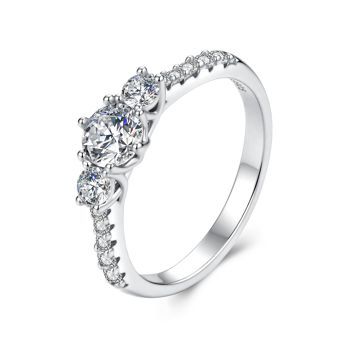 Classic Trilogy Moissanite Ring