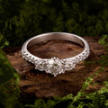 Classic Trilogy Moissanite Ring