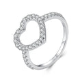 Open Heart Pavé Ring