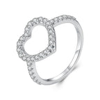 Open Heart Pavé Ring