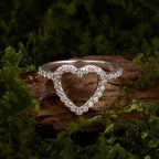 Open Heart Pavé Ring