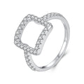 Open Square Pavé Ring