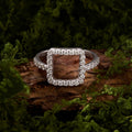 Open Square Pavé Ring