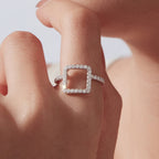 Open Square Pavé Ring