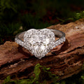 Heart Halo Moissanite Ring