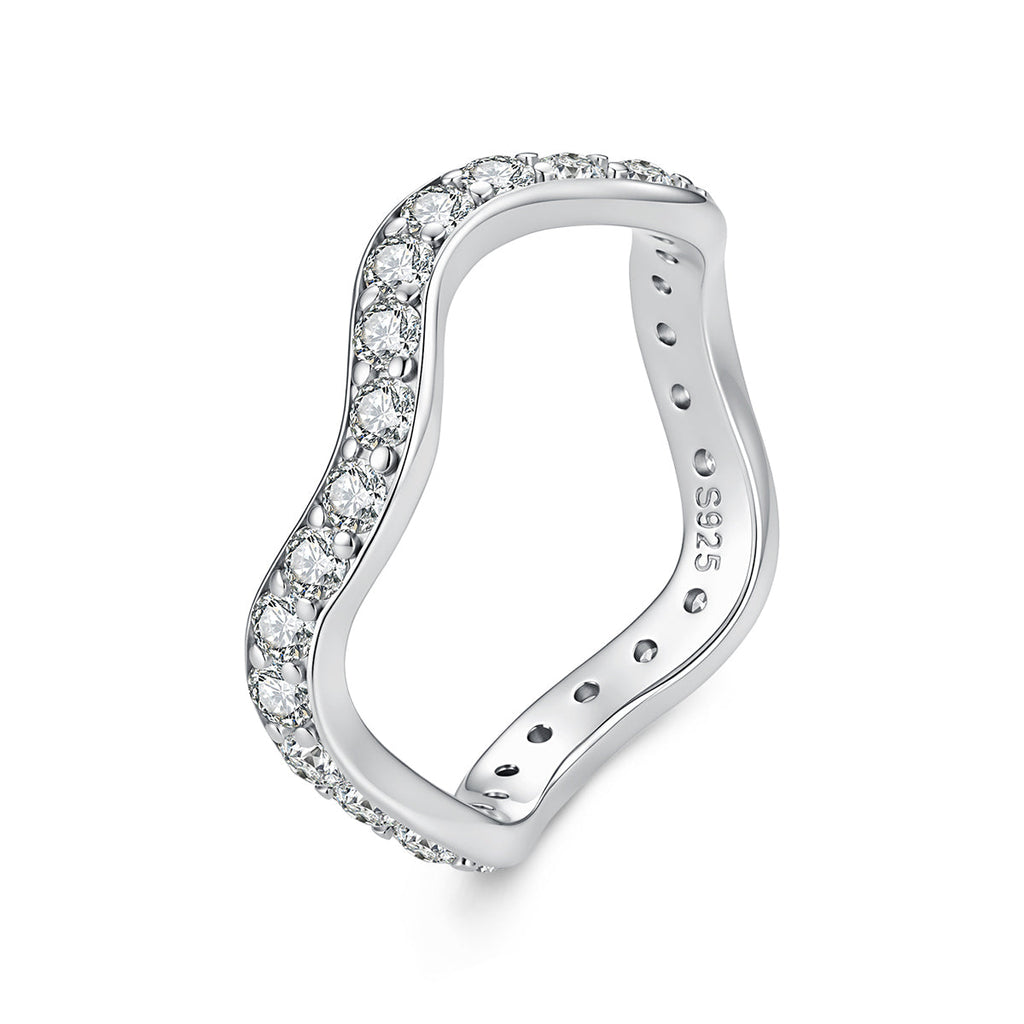 Wavy Pavé Eternity Band