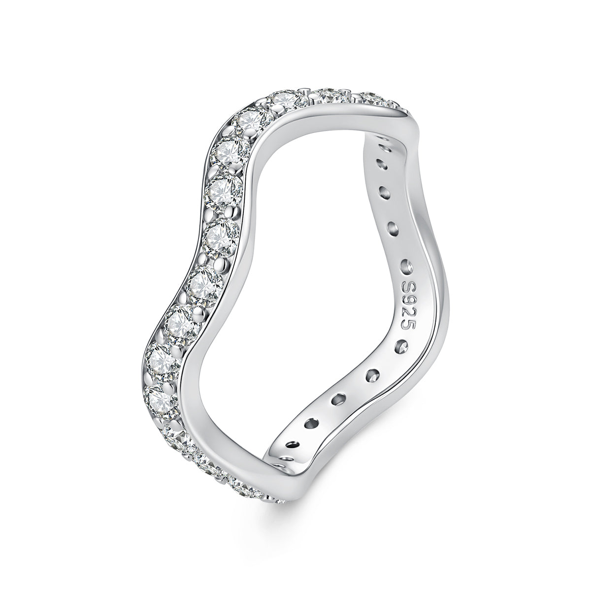 Wavy Pavé Eternity Band