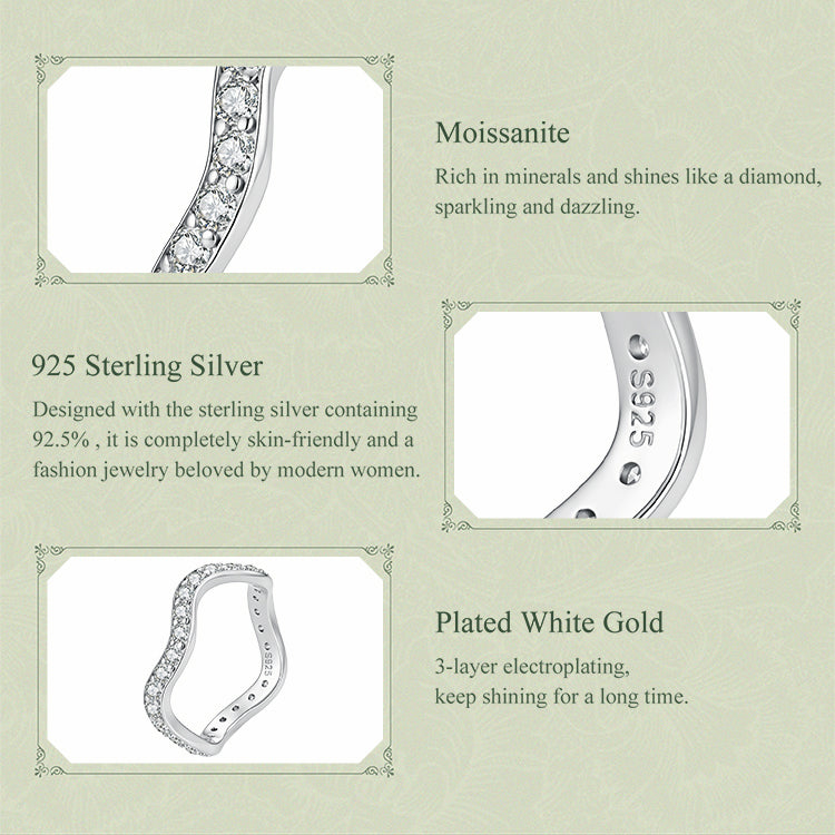 Wavy Pavé Eternity Band