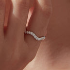 Wavy Pavé Eternity Band