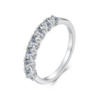 Moissanite Half-Eternity Band