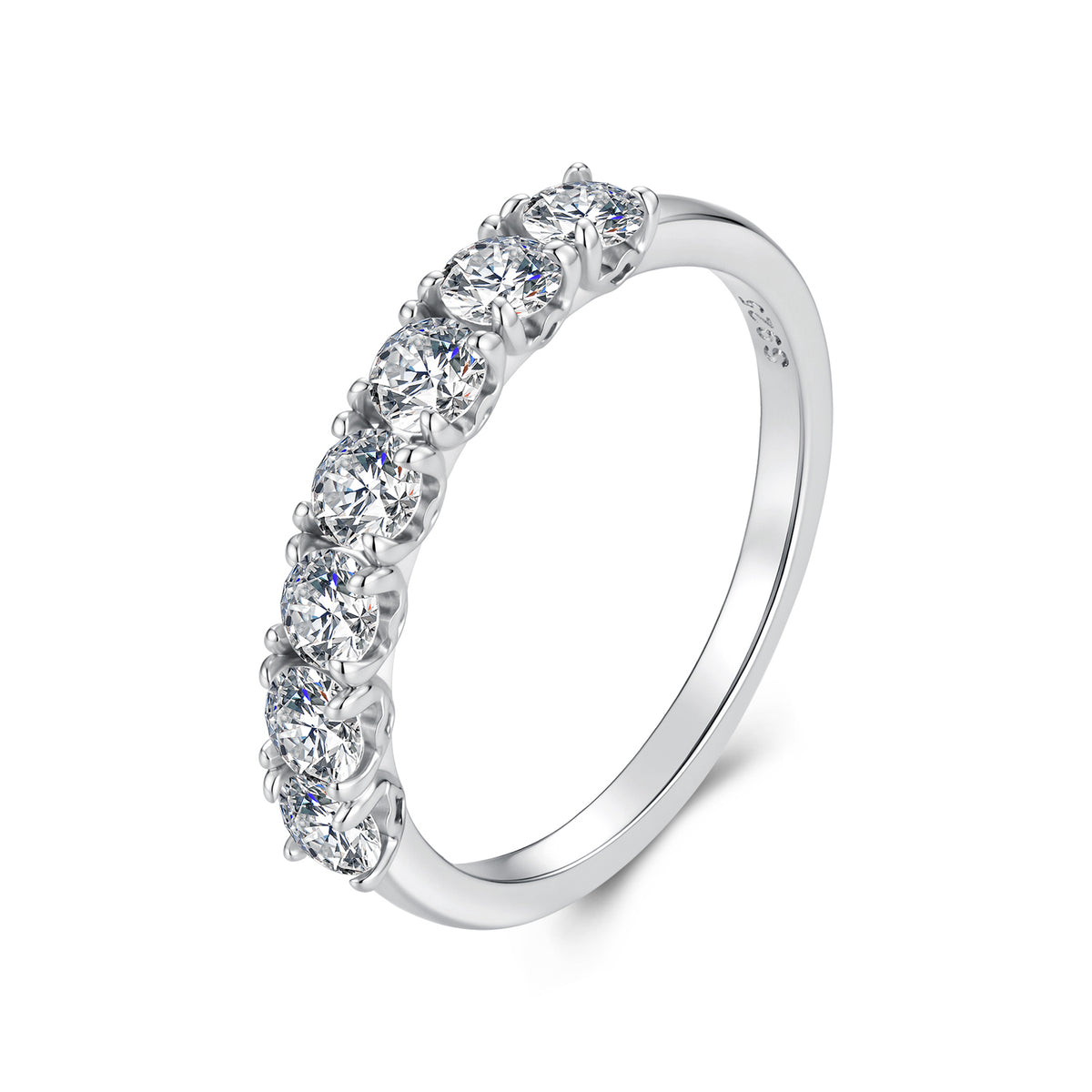 Moissanite Half-Eternity Band