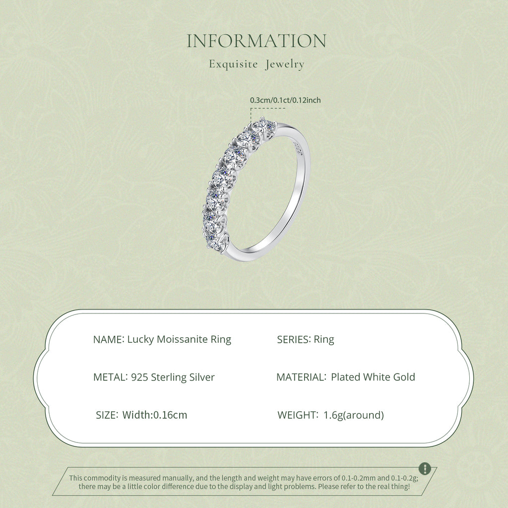 Moissanite Half-Eternity Band