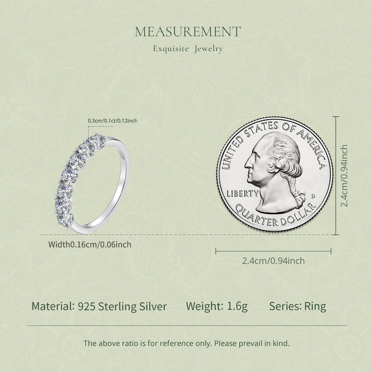 Moissanite Half-Eternity Band