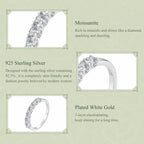 Moissanite Half-Eternity Band