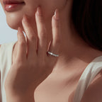 Moissanite Half-Eternity Band