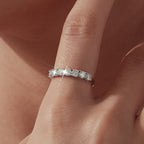 Moissanite Half-Eternity Band
