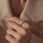 Moissanite Half-Eternity Band