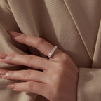 Moissanite Half-Eternity Band
