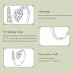 1.5ct Pear Moissanite Open Ring