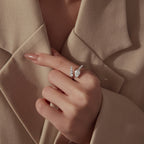 1.5ct Pear Moissanite Open Ring