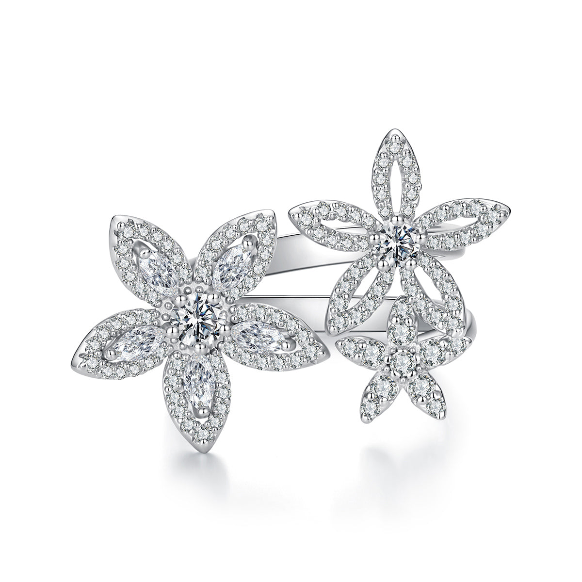Aurora Triple Bloom Ring