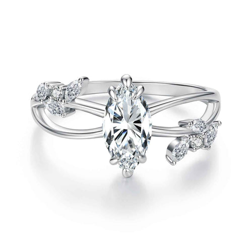 Aurora Vine Marquise Ring