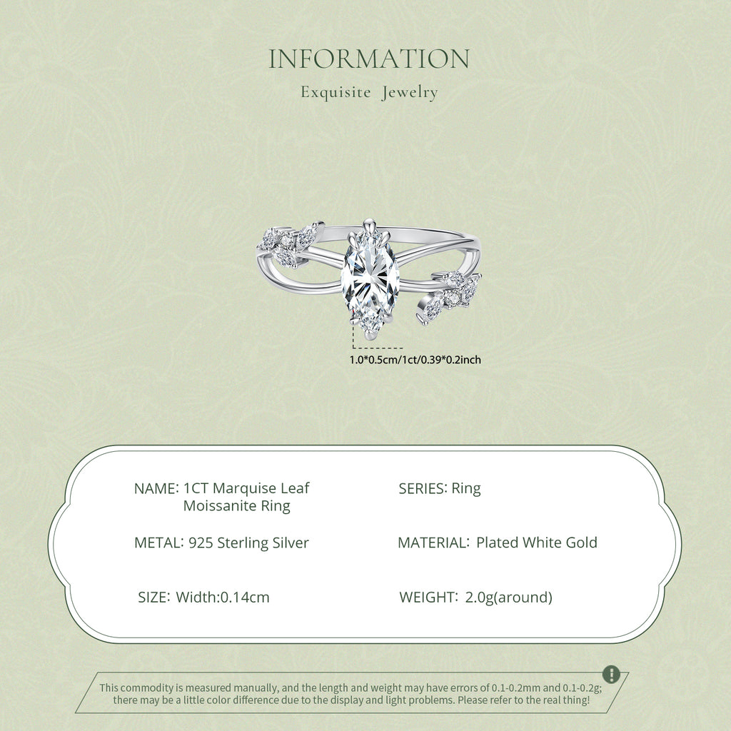 Aurora Vine Marquise Ring