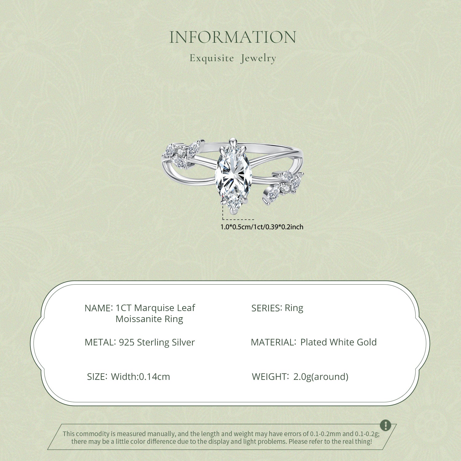 Aurora Vine Marquise Ring