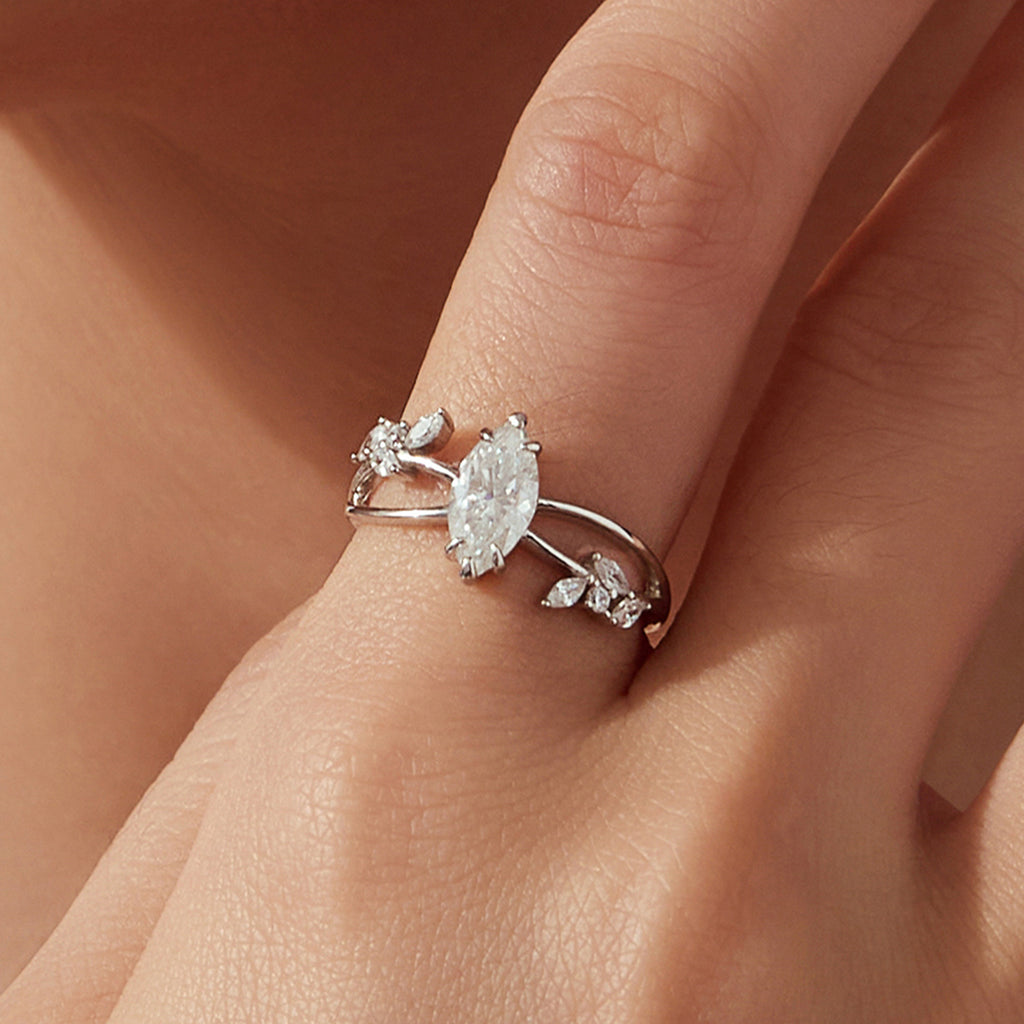 Aurora Vine Marquise Ring