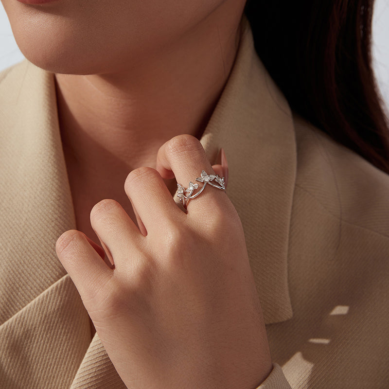 Aurora Flying Blossom Ring