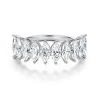 Marquise Moissanite Eternity Band Ring